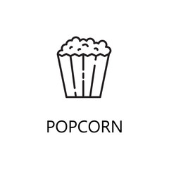 Popcorn line icon