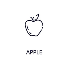 Apple line icon