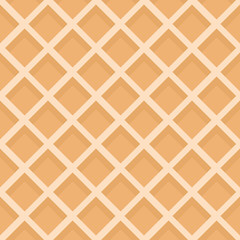 Waffles seamless vector pattern. Flat color design