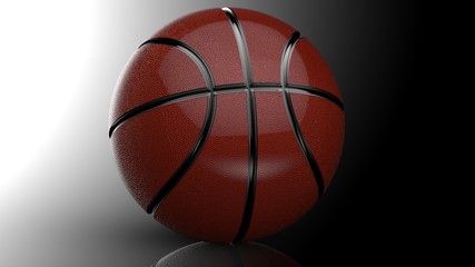 Basketball. 3D illustration. 3D CG. High resolution.
