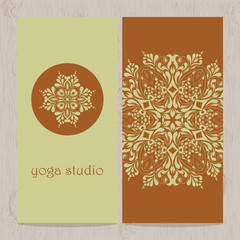 Yoga vertical vector banner