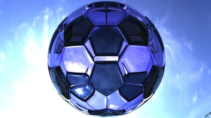Fototapeta premium Soccer ball. 3D illustration. 3D CG. High resolution.