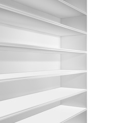 White shelf for presentations