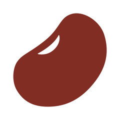 Red kidney bean flat icon for food apps and websites