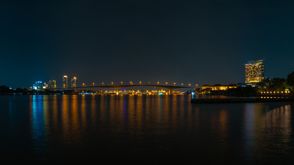 Fototapeta na wymiar Old Bridge night sky 