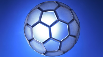 Naklejka premium Soccer ball. 3D illustration. 3D CG. High resolution.