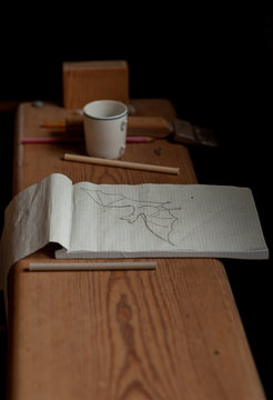 Block und Bleistift