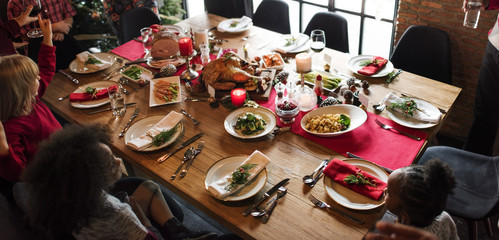 Family Together Christmas Celebration Concept