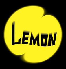 logo lemon black background