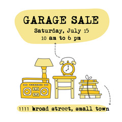 Naklejka premium Garage sale banner