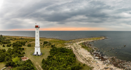 Aerial photo of Sõmeri lighthouse.