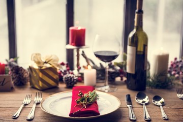 Christmas Family Dinner Table Concept