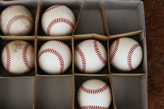 baseballs in a box