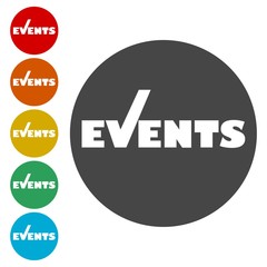 Events icons set 