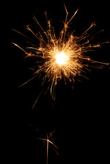 Fototapeta premium Christmas and new year party sparkler on black