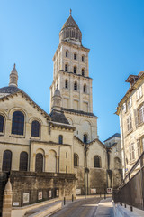Bell tower of Cathedral Saint Front in Perigeux - France