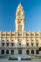 Fototapeta na wymiar Porto City Hall in the Avenida dos Aliados in Porto, Portugal