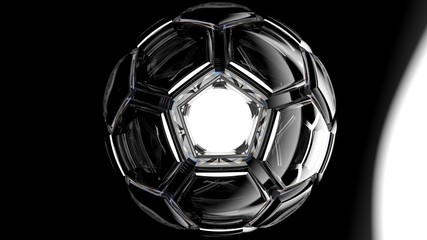 Naklejka premium Soccer ball. 3D illustration. 3D CG. High resolution.