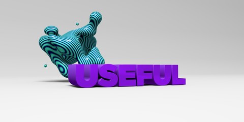 Fototapeta premium USEFUL - 3D rendered colorful headline illustration. Can be used for an online banner ad or a print postcard.