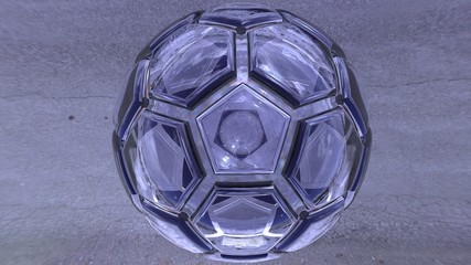 Naklejka premium Soccer ball. 3D illustration. 3D CG. High resolution.