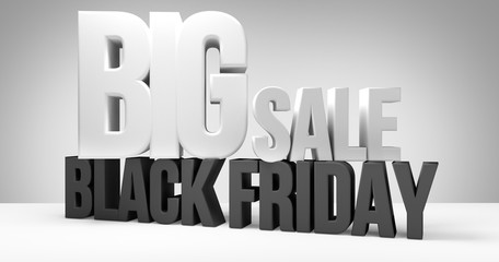 black friday. black friday sale 3d render