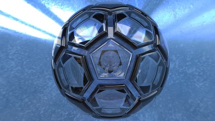 Naklejka premium Soccer ball. 3D illustration. 3D CG. High resolution.