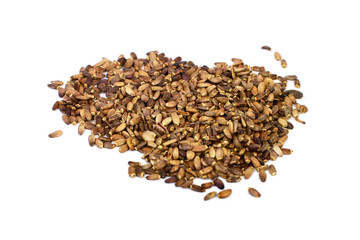 Seeds of thistle isolated on white background