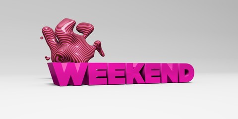 Obraz premium WEEKEND - 3D rendered colorful headline illustration. Can be used for an online banner ad or a print postcard.