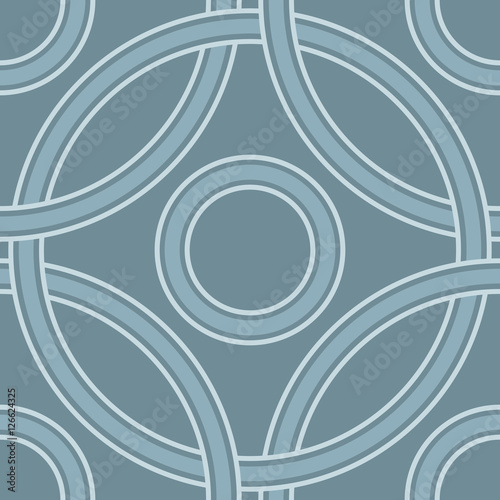 "Linked circles. Seamless pattern made with circles linked together
