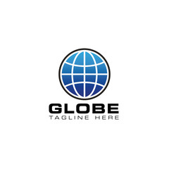 Globe logo design vector