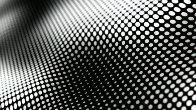 Waving halftone dots pattern abstract motion background seamless loop