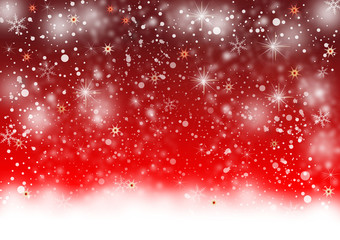 Winterlicher Hintergrund mit glitzernden Sternen und Schneeflocken