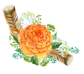 watercolor clipart, watercolor bouquet