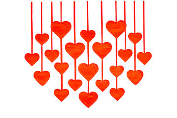 Heart patterned fabric.