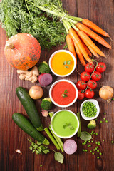 assorted soup with ingredient