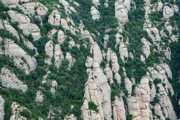 Montserrat mountains closeup, Spain