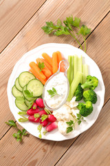 vegetable and dip