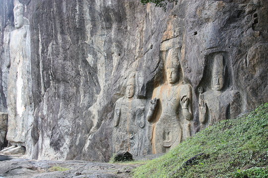 Buduruwagala Buddha in Sri Lanka