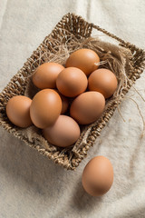 Fresh eggs.