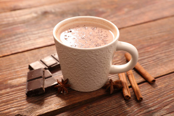 hot milk with chocolate