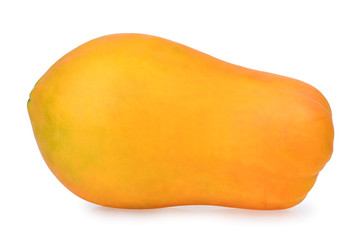 ripe papaya fruit isolated on white background