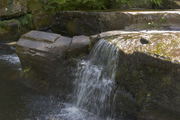 Fototapeta na wymiar waterfall river cascade brecon beacons national park wales