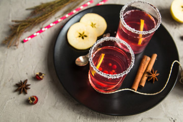 Morse red currant with cinnamon and lemon © yuliasverdlova