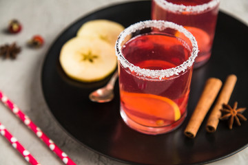 Morse red currant with cinnamon and lemon © yuliasverdlova