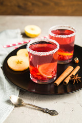 Morse red currant with cinnamon and lemon © yuliasverdlova