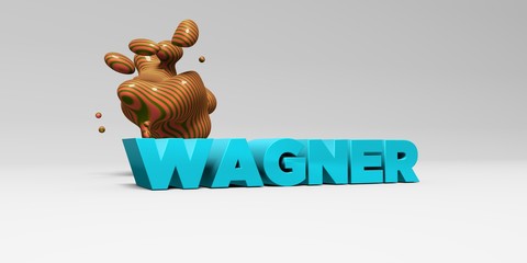 WAGNER - 3D rendered colorful headline illustration.  Can be used for an online banner ad or a print postcard.