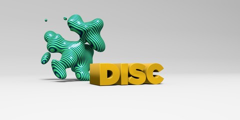 Fototapeta premium DISC - 3D rendered colorful headline illustration. Can be used for an online banner ad or a print postcard.