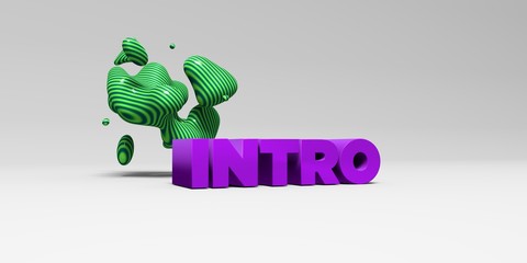 INTRO - 3D rendered colorful headline illustration.  Can be used for an online banner ad or a print postcard.