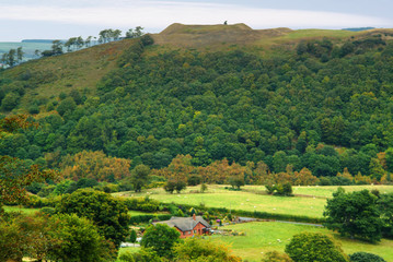 Obraz premium motte and bailey castle prehistoric earthwork