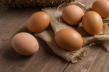Fresh eggs.